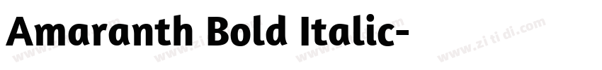 Amaranth Bold Italic字体转换